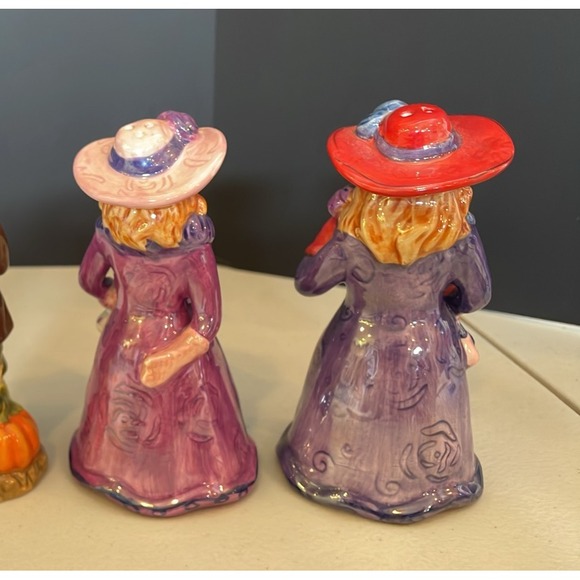 Vintage Red Hat Society Ladies Salt And Pepper Shaker - Picture 2 of 3